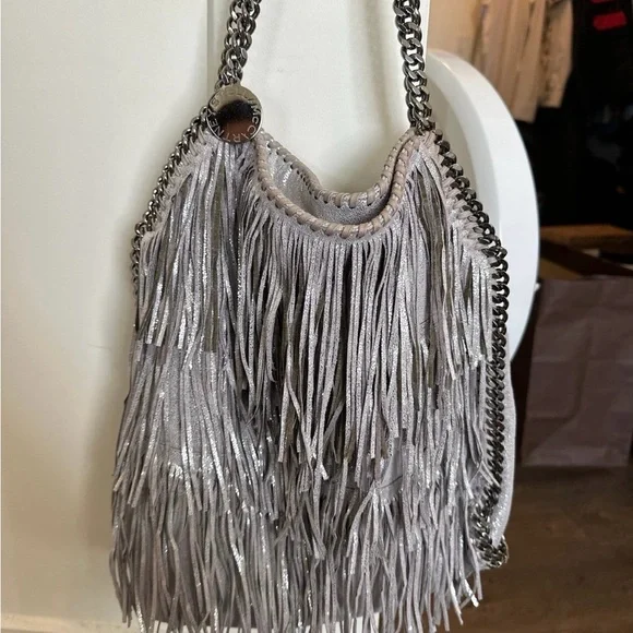 Stella McCartney Metallic Fringe Shoulder Bag - Picture 2 of 6